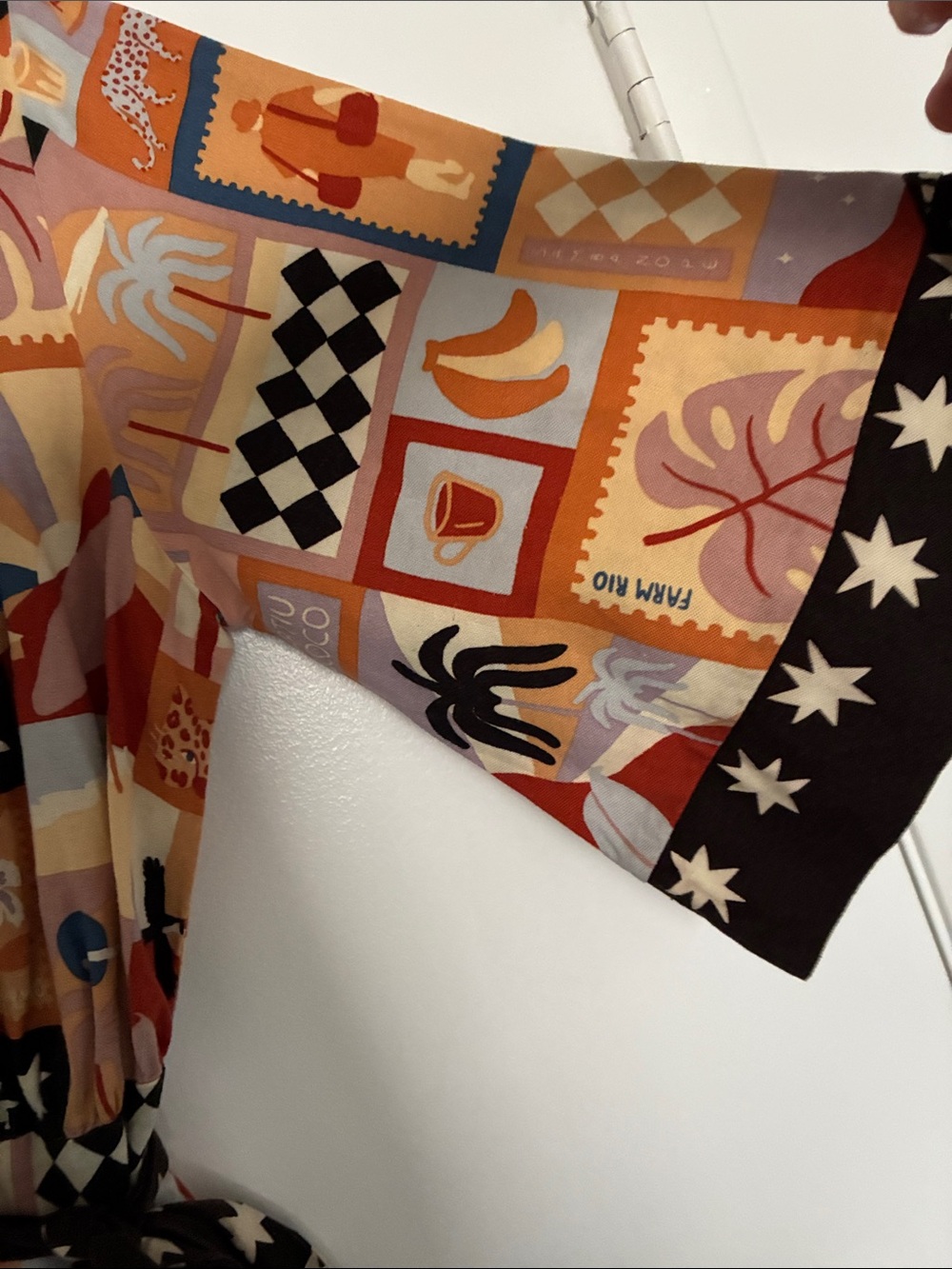 Farm Rio, NWT Printed Wrap Maxi jumpsuit original price $298.80 - Picture 6 of 14